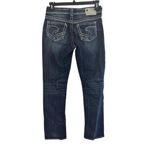 Silver Suki Straight Jeans Womens W28/L32 Dark Wash Mid-Rise Western Style Stret